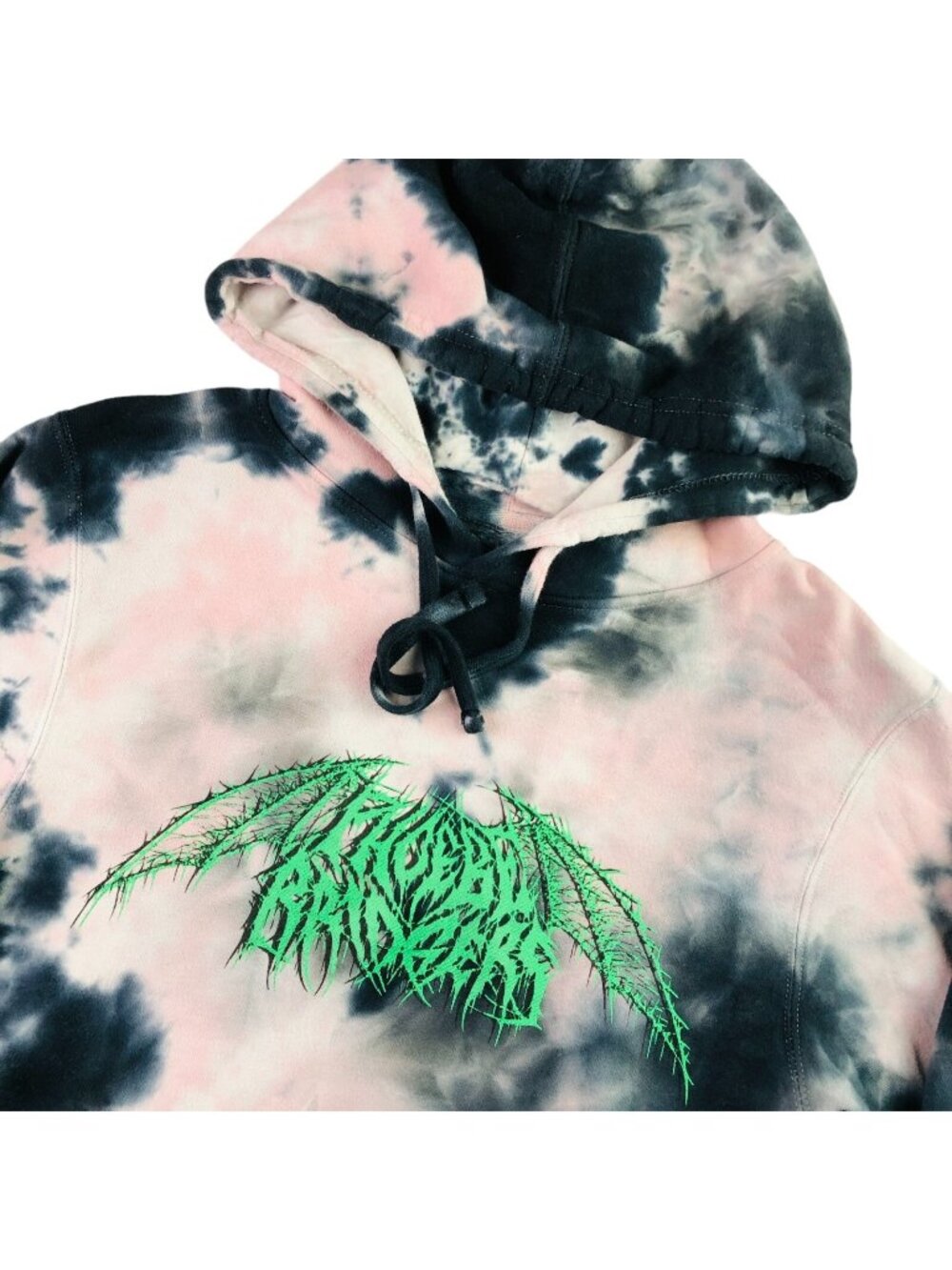 Phoebe Bridgers Tour Concert Hoodie Sweatshirt Pink/Black Tie Dye • Small